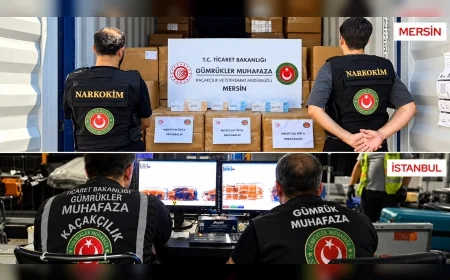 Ticaret Bakanlığı ekiplerinden Mersin ve İstanbul Havalimanı’nda uyuşturucu operasyonları