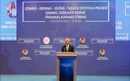 Ulaştırma ve Altyapı Bakanı Abdulkadir Uraloğlu: “Çeşmeli-Kızkalesi Kesimiyle 2,5 saate varan seyahat süresini 18 dakikaya düşüreceğiz”