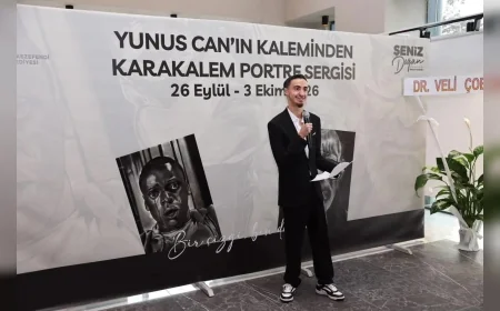 Merkezefendi’de Yunus Can’ın “Bir Çizgi, Bin Duygu” sergisi sanatseverlerle buluştu