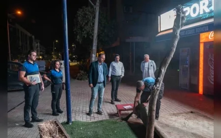Bornova Belediye Başkanı Ömer Eşki gece yarısı denetimine katıldı, Çamdibi’nde 4 işletmeye yasal işlem
