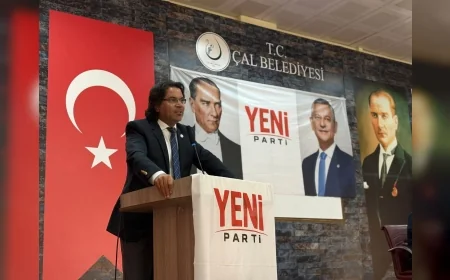 Yeni Parti Çal İlçe Kongresi’nde Hüsamettin Ersoy yeniden başkanlığa seçildi