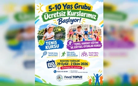 Milas Belediyesi çocuklar için ücretsiz tenis ve temel hareket eğitimi kurslarının kayıtlarını başlatıyor