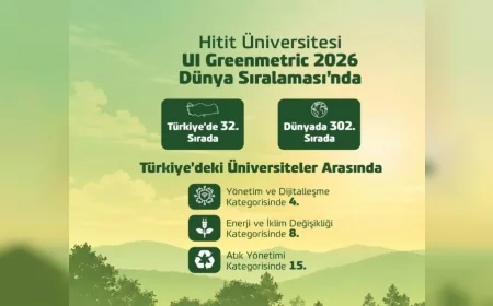 Hitit Üniversitesi UI GreenMetric 2026’da Dünyada 302’nci, Türkiye’de 32’nci Sıraya Yükseldi