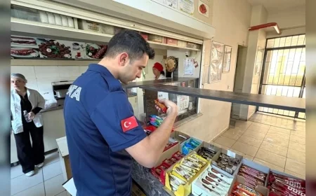 Menderes Belediyesi okul kantinlerini denetledi ruhsat, fiyat, tarih ve hijyen kontrol edildi