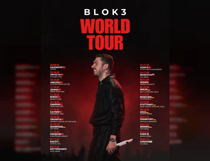 Blok3 World Tour kapsamında Türkiye ve Avrupa’da 22 konser verecek