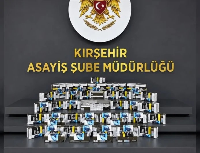 Kırşehir İl Emniyet Müdürlüğü ekipleri 460 paket gümrük kaçağı sigara ele geçirdi