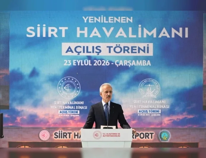 Ulaştırma ve Altyapı Bakanı Abdulkadir Uraloğlu: “Siirt Havalimanı’nın yolcu kapasitesini 250 bine çıkardık”