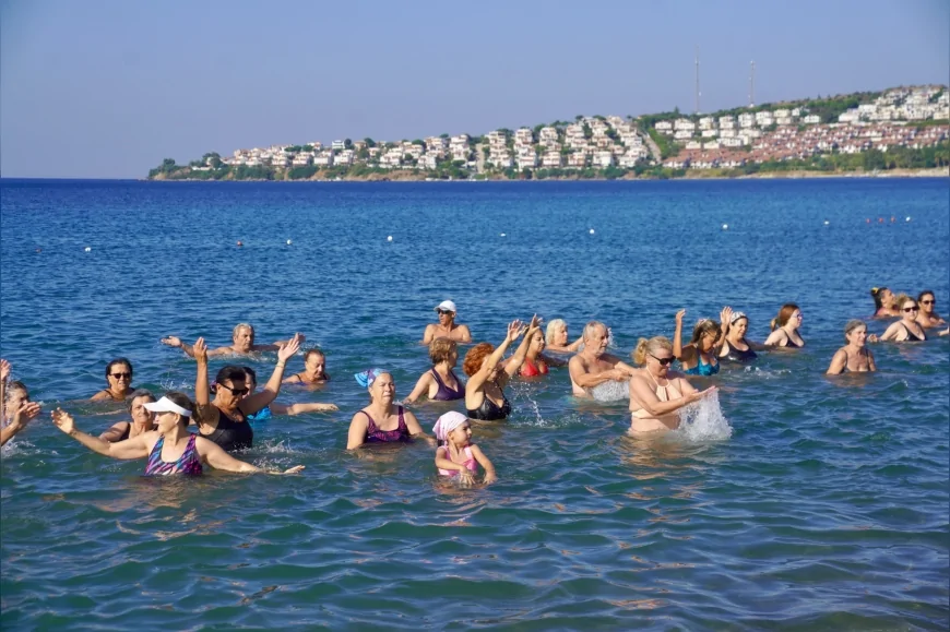 Seferihisar’da Dünya Barış Günü denizde Klinik Pilates etkinliğiyle başladı