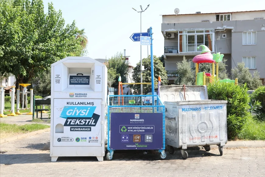 Marmaris’te Geri Dönüşüm Atıkları Mavi Konteynerlerde Ayrı Toplanacak