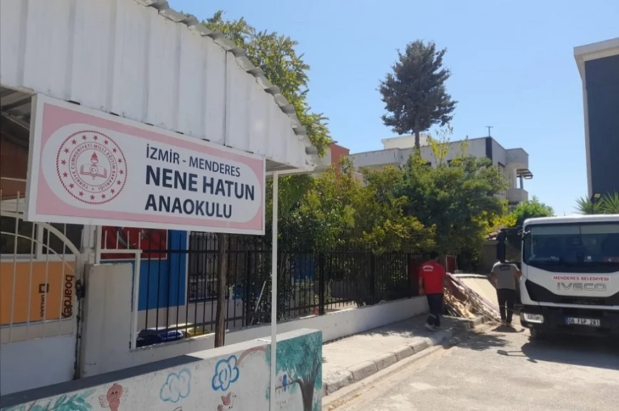 Menderes Belediye Başkan V. Asuman Şen: “Öğrencilerimizin ve öğretmenlerimizin temiz ortamda eğitim alması için yoğun çalışıyoruz”