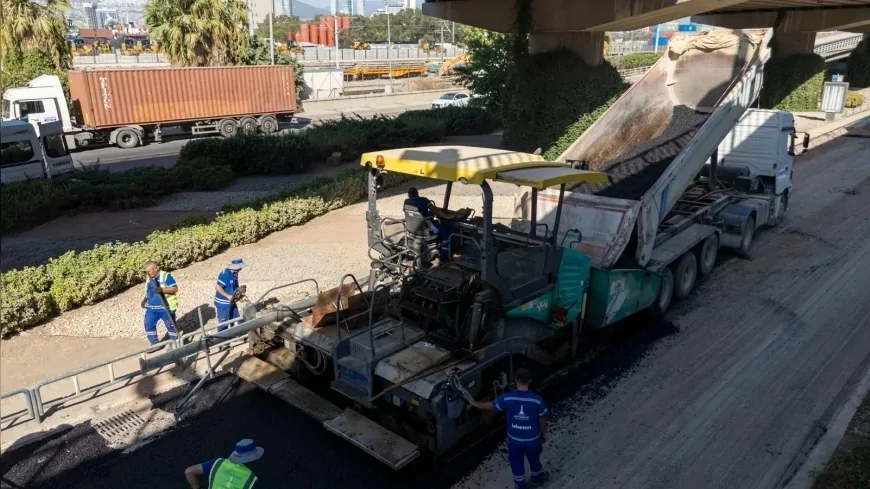 İZSU Liman Caddesi’nde üç aylık altyapı çalışmasını bir ayda tamamlayarak yolu trafiğe açtı