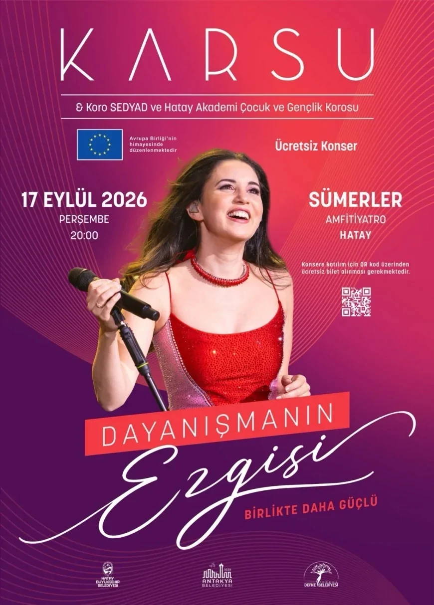 Karsu, 17 Eylül’de Hatay’da dayanışmanın ezgilerini Sümerler Amfitiyatro’da yükseltecek