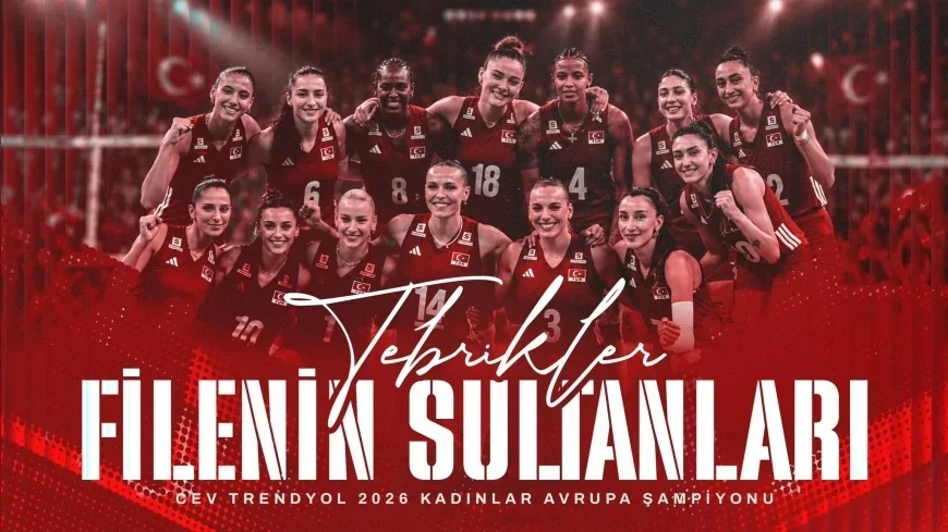 Emine Erdoğan’dan Avrupa Şampiyonu Filenin Sultanları’na tebrik