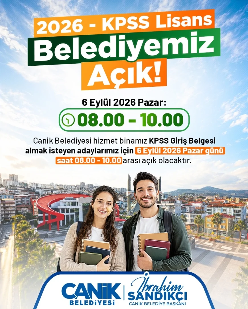 Canik Belediye Başkanı İbrahim Sandıkçı: “KPSS’ye girecek tüm gençlerimize başarılar diliyorum”