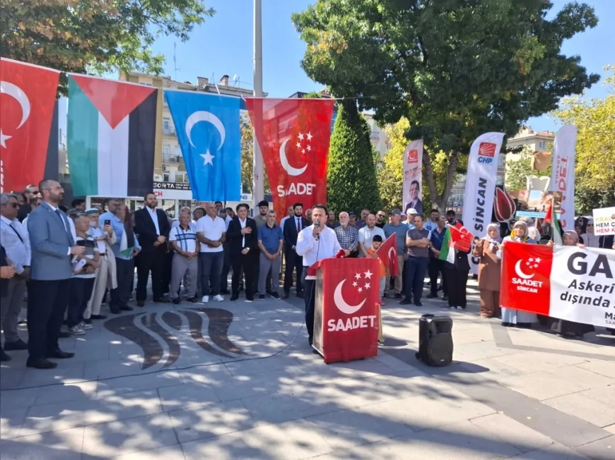 Saadet Partisi Sincan İlçe Başkanı Abidin Temoçin: “Gazze’deki vahşet son bulana dek mücadelemiz devam edecek”