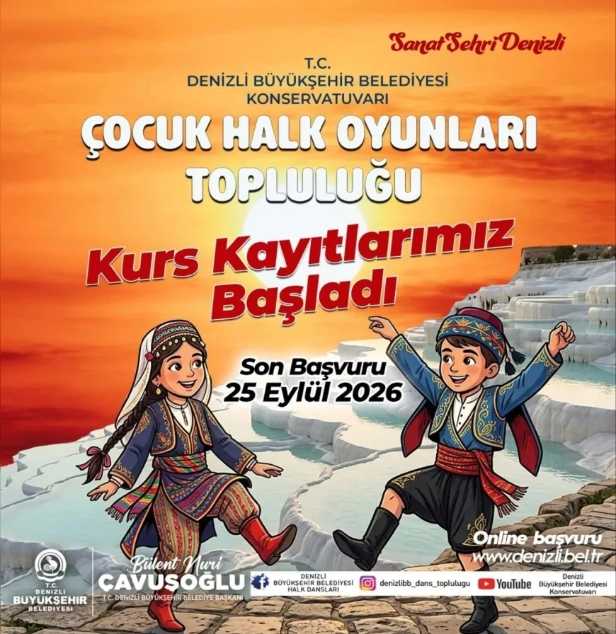 Denizli Büyükşehir Belediyesi Halk Oyunları Kurslarında Yeni Dönem İçin Kayıtlar Başladı