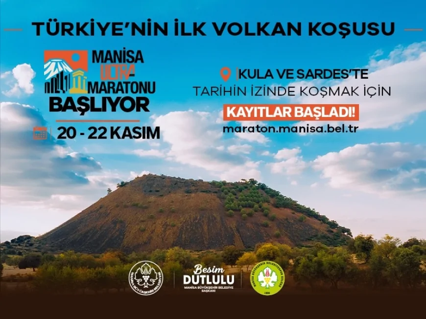 Manisa Büyükşehir Belediyesi, Türkiye’nin ilk volkan koşusu Manisa Ultra Maratonu için kayıtları başlattı