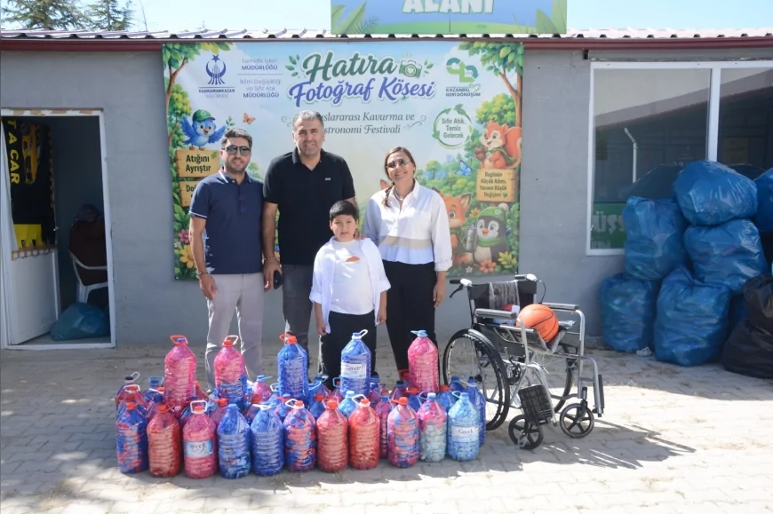 10 yaşındaki Yaman, 50 bin plastik kapağı tekerlekli sandalyeye dönüştürerek engelli arkadaşına umut oldu