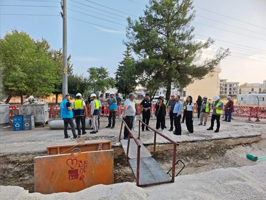 Adıyaman’da kanalizasyon ve yağmur suyu yatırımlarına EBRD ve İller Bankası heyetinden saha incelemesi