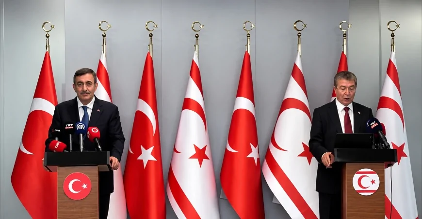 Cumhurbaşkanı Yardımcısı Cevdet Yılmaz başkanlığındaki heyetten KKTC’ye üst düzey ziyaret