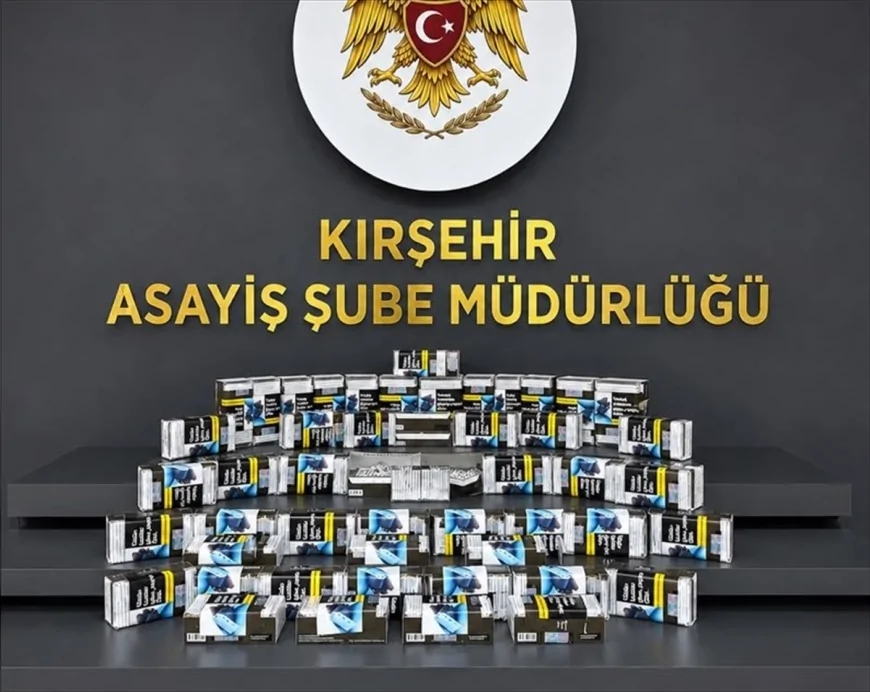 Kırşehir İl Emniyet Müdürlüğü ekipleri 460 paket gümrük kaçağı sigara ele geçirdi