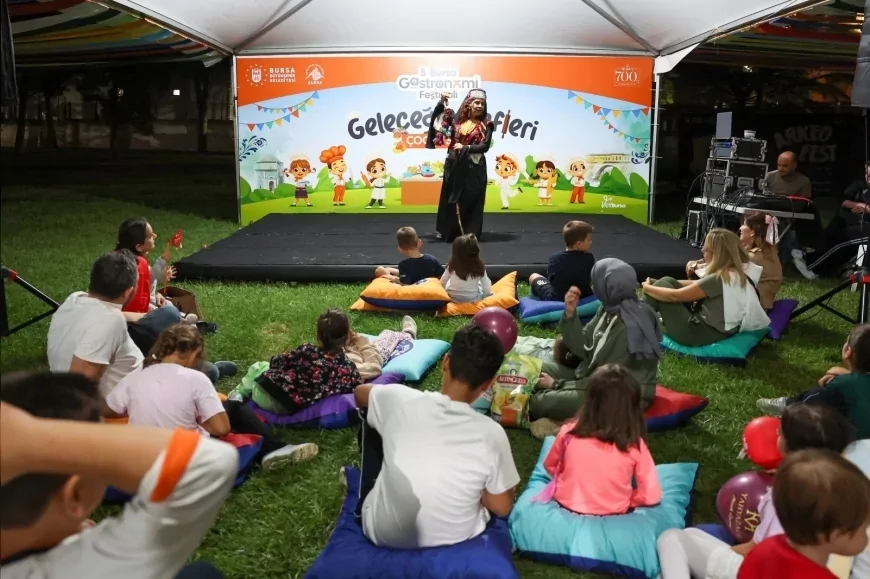 Bursa Gastronomi Festivali’nde çocuklar mutfak kültürünü öğrenirken spor ve eğlenceyle buluştu