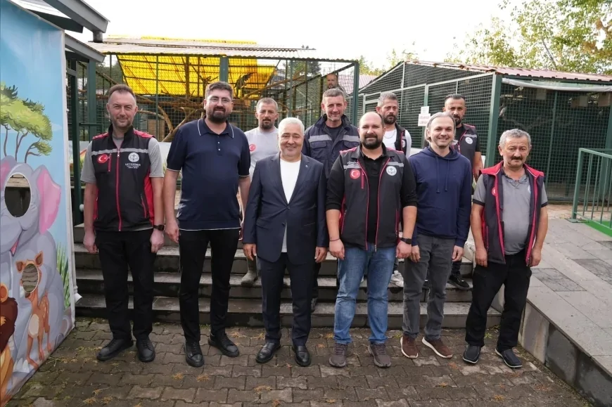 Giresun Belediyesi Hayvan Barınağı’nda sağlık, bakım ve yaşam alanı çalışmaları incelendi