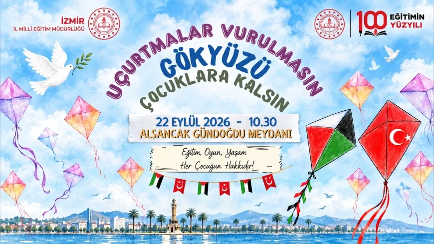 İzmir’de 2 Bin Öğrenci Gazzeli Çocuklar İçin Uçurtmalarını Gökyüzüne Bırakacak
