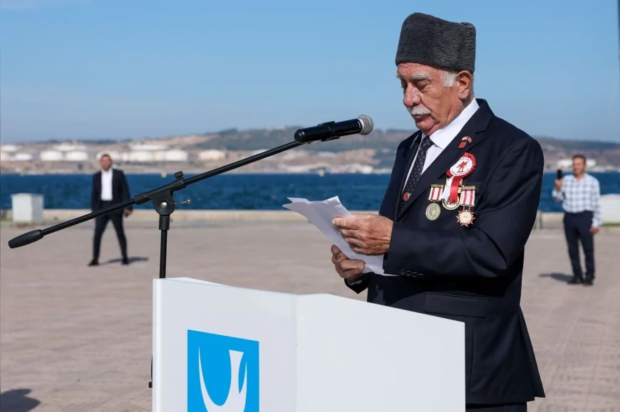 Aliağa’da 19 Eylül Gaziler Günü töreninde gaziler ve şehitler anıldı