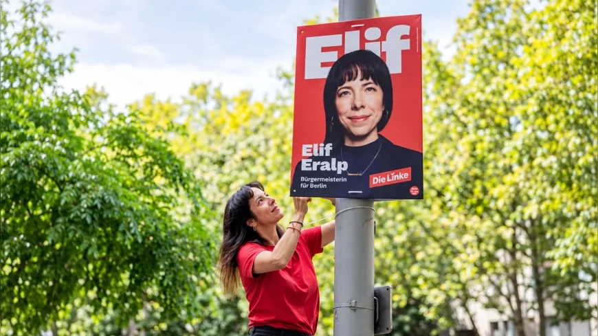 Berlin eyalet seçiminde Elif Eralp’in başbakan adayı olduğu Sol Parti ilk sonuçlara göre yüzde 24,5 ile önde