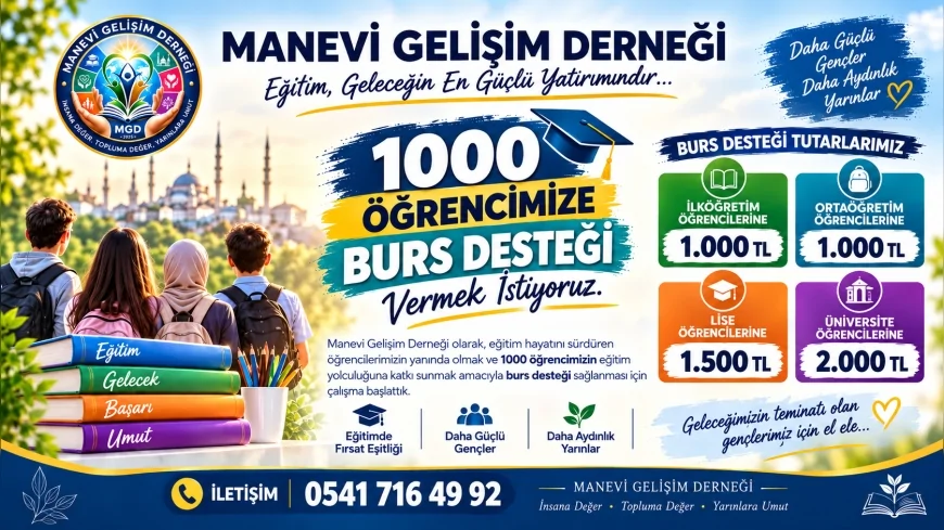 Manevi Gelişim Derneği Başkanı Ramazan Çelik: “Bir öğrencinin hayaline destek olmak, geleceğe yatırım yapmaktır”