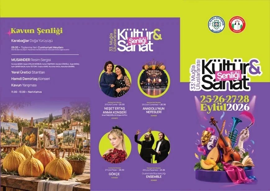 Muğla’da 33. Uluslararası Kültür ve Sanat Şenliği 25 Eylül’de dört günlük programla başlıyor