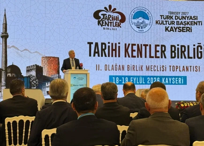 Tarihi Kentler Birliği Kayseri’de toplandı, 147 tarihi alan projesi arasında Ayvalık Yel Değirmenleri de yer aldı