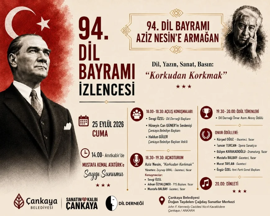 94. Dil Bayramı Ankara’da “Korkudan Korkmak” temasıyla Aziz Nesin’e armağan edilecek