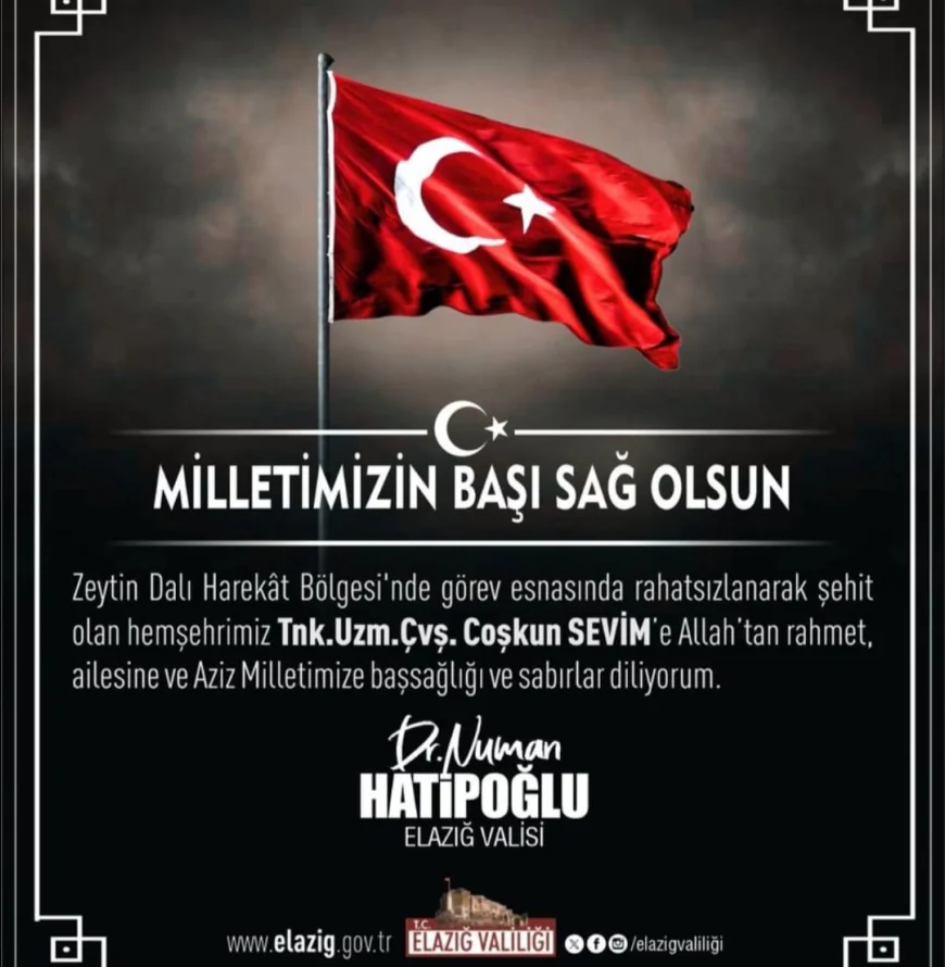 Elazığ Valiliği: “Şanlıurfa merkezli deprem ilimizde de hissedildi, herhangi bir hasar ihbarı yapılmadı”