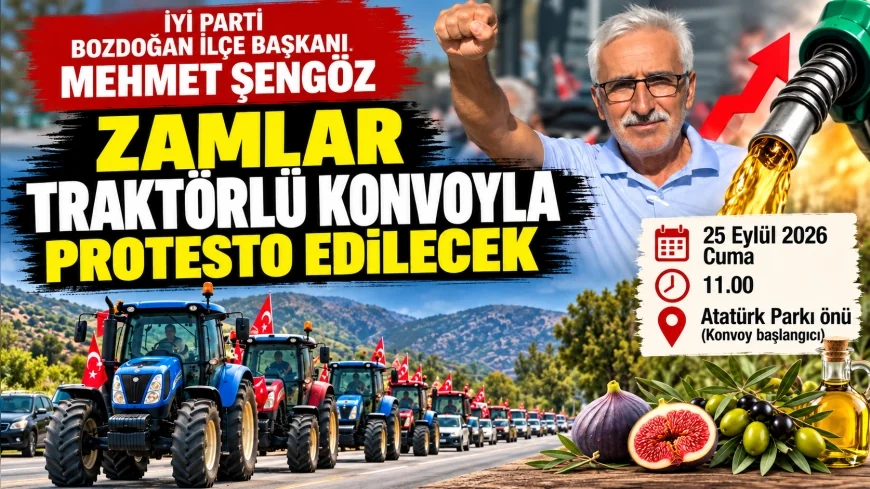 İYİ Parti Bozdoğan İlçe Başkanı Mehmet Şengöz: “Üreticimizin yanında olalım”