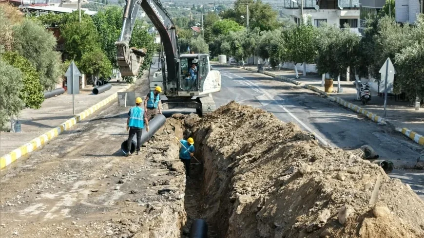 Aydın Büyükşehir Belediyesi Bozdoğan’da 5,8 milyon liralık kanalizasyon hattı yatırımını başlattı