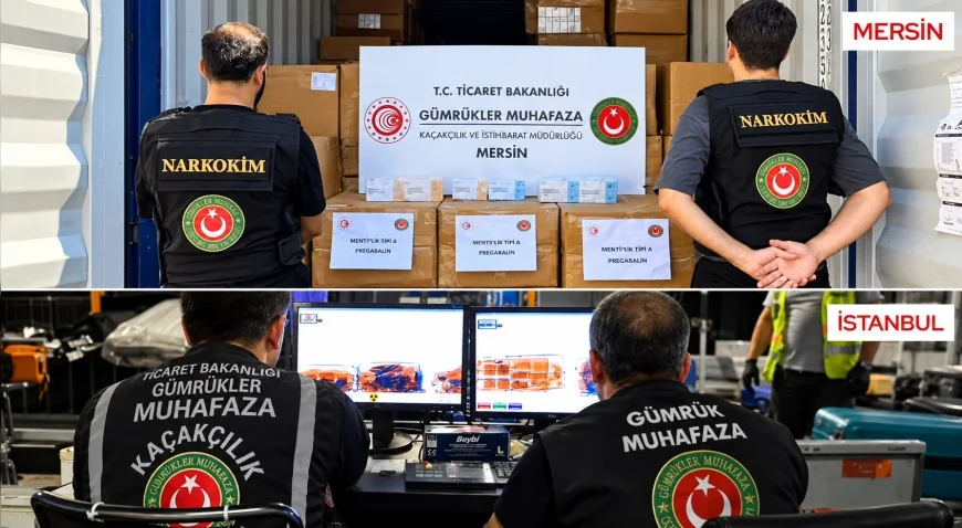 Ticaret Bakanlığı ekiplerinden Mersin ve İstanbul Havalimanı’nda uyuşturucu operasyonları