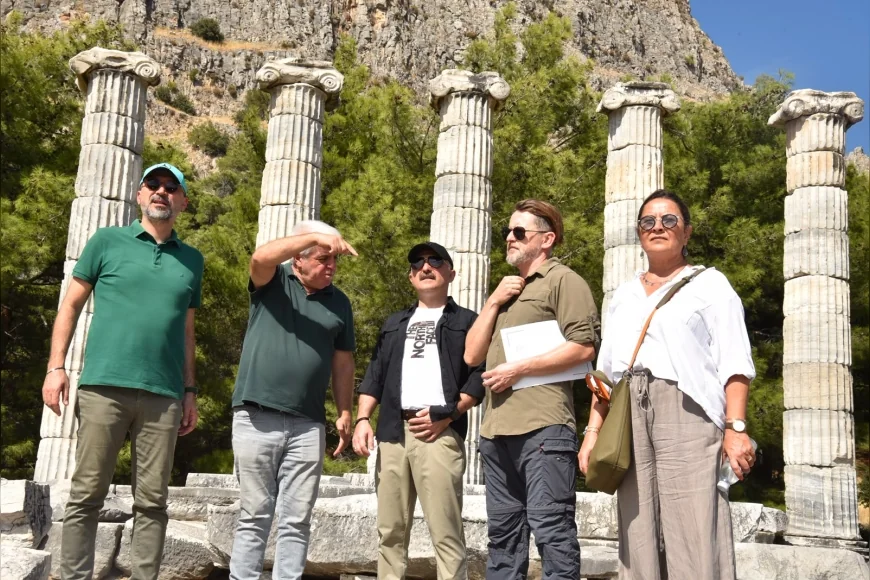 Aydın Valisi Dr. Osman Varol Priene Antik Kenti’ndeki kazı ve araştırma çalışmalarını inceledi