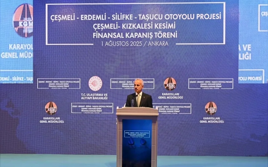 Ulaştırma ve Altyapı Bakanı Abdulkadir Uraloğlu: “Çeşmeli-Kızkalesi Kesimiyle 2,5 saate varan seyahat süresini 18 dakikaya düşüreceğiz”