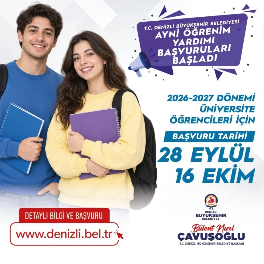 Denizli Büyükşehir’den şehir dışında okuyan üniversitelilere 11 bin TL eğitim desteği