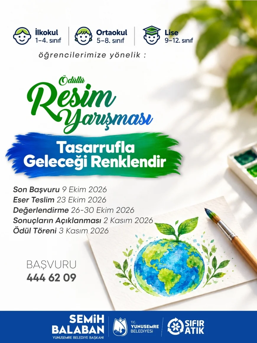 Yunusemre’de öğrenciler tasarruf bilincini resimlere taşıyacak, dereceye girenler ödüllendirilecek