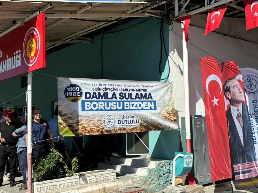 Manisa Büyükşehir’in Damlama Sulama Desteğinde Dağıtılan Boru Uzunluğu 7 Milyon Metreyi Aştı