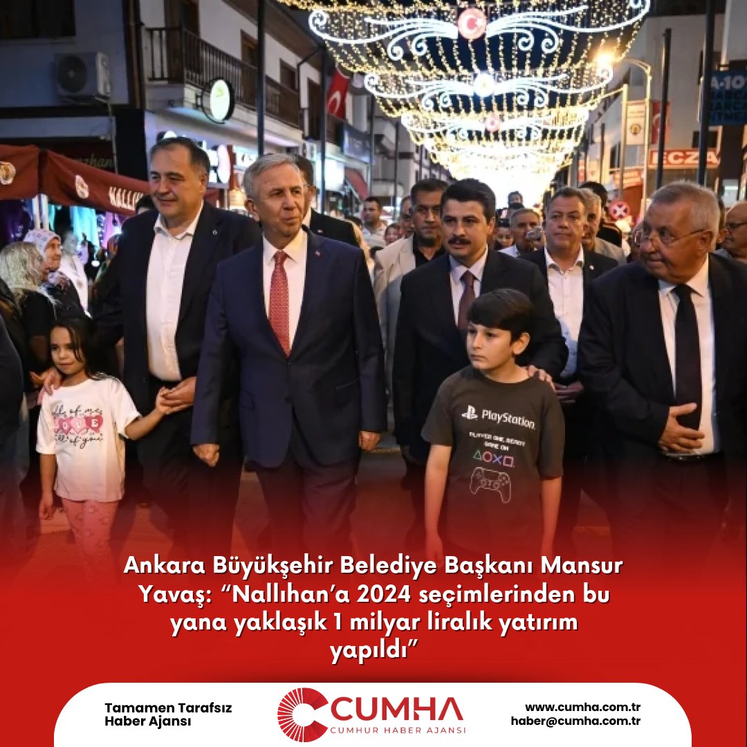 Ankara Büyükşehir Belediye Başkanı Mansur Yavaş: “Nallıhan’a 2024 seçimlerinden bu yana yaklaşık 1 milyar liralık yatırım yapıldı”