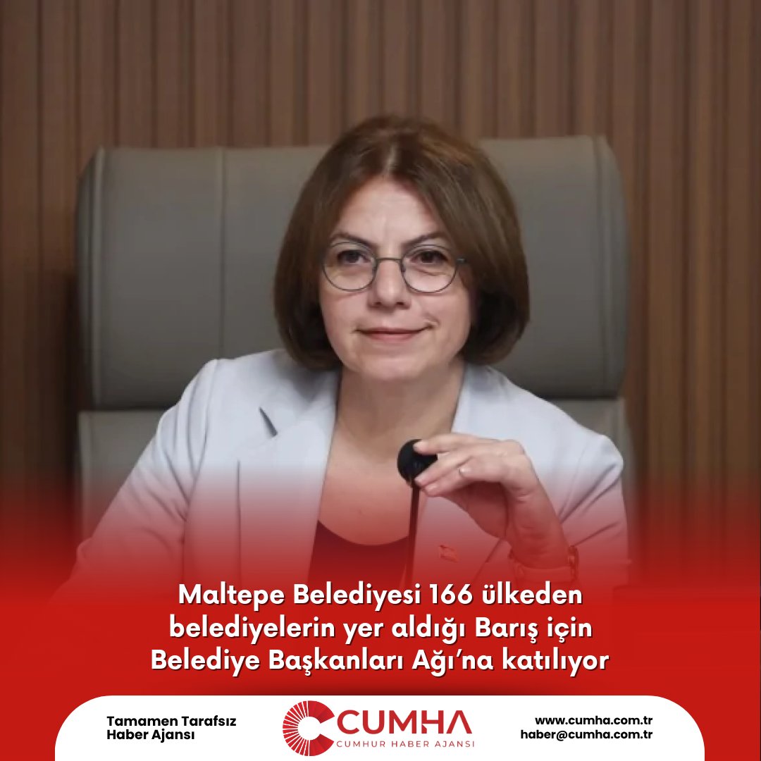 Maltepe Belediyesi 166 ülkeden belediyelerin yer aldığı Barış için Belediye Başkanları Ağı’na katılıyor
