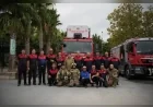 İzmir Büyükşehir Belediyesi İtfaiyesinden Urla’da öğrencilere yangın ve afet eğitimi