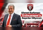 Anahtar Parti Erzincan İl Başkanı Ahmet Korkmaz: “Erzincanspor hepimizin ortak paydasıdır, deplasmanda başarılar diliyorum”