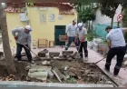 Şehzadeler’de tarihi Şeyh Ahmet Dede Türbesi önündeki yıpranan kaldırım yenilendi