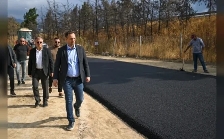 Bornova Belediye Başkanı Ömer Eşki: “6203 Sokak’ı yağmurlar başlamadan modern bir yola dönüştürüyoruz”