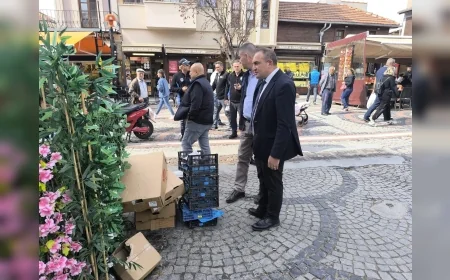 Edirne Belediyesi zabıta ekiplerinden çarşı ve pazarlarda kapsamlı denetim